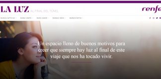 “Hay luz al final del túnel”, el mensaje de esperanza que lanza Renfe en su nueva web