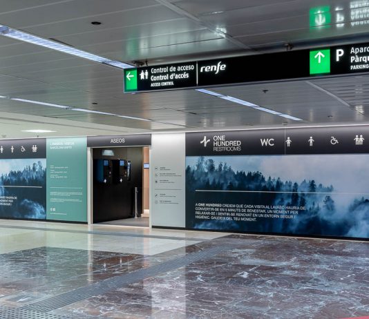 Barcelona Sants, primera estación de tren catalana en instalar los aseos públicos premium One Hundred Restrooms