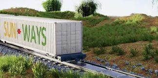 Cuando la energía solar circula por las vías del tren