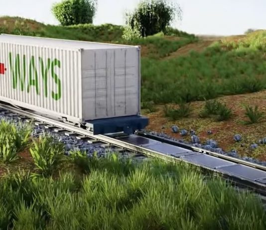 Cuando la energía solar circula por las vías del tren