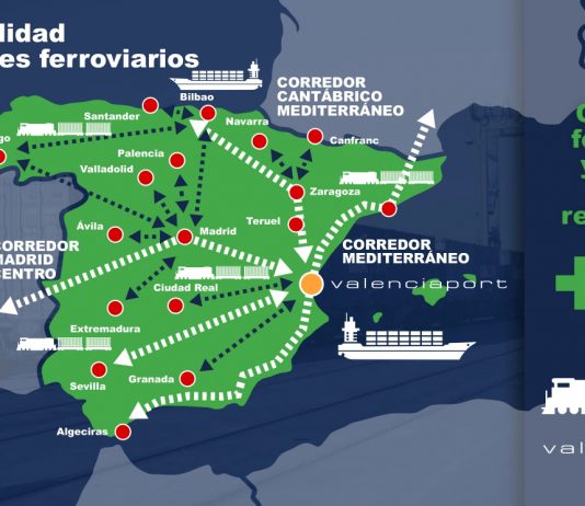 Puerto de València: más trenes, más largos, más mercancías y más contenedores