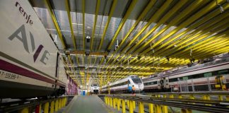 El presidente de Renfe, Raül Blanco, ha visitado las obras del nuevo taller de alta velocidad ubicado en Fuencarral